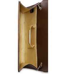 Светло-коричневый кожаный клатч от Inge Christopher