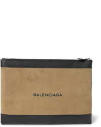 Мужской светло-коричневый кожаный мужской клатч от Balenciaga
