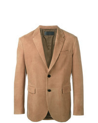 Светло-коричневый кожаный пиджак