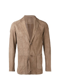 Мужской светло-коричневый кожаный пиджак от Desa Collection