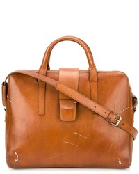 Светло-коричневый кожаный портфель от Maison Margiela