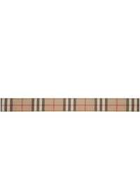 Мужской светло-коричневый кожаный ремень в шотландскую клетку от Burberry