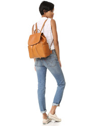 Женский светло-коричневый кожаный рюкзак от Frye