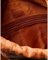 Женский светло-коричневый кожаный рюкзак от Asos