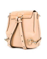 Женский светло-коричневый кожаный рюкзак от Chloé
