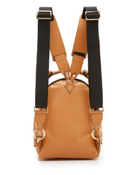 Женский светло-коричневый кожаный рюкзак от MSGM