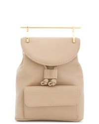 Женский светло-коричневый кожаный рюкзак от M2Malletier