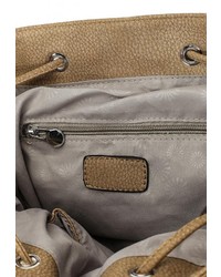 Женский светло-коричневый кожаный рюкзак от Paolo