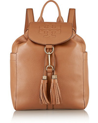 Женский светло-коричневый кожаный рюкзак от Tory Burch