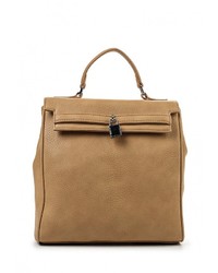 Женский светло-коричневый кожаный рюкзак