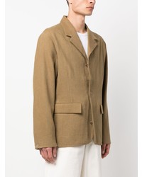 Мужской светло-коричневый льняной пиджак от Another Aspect