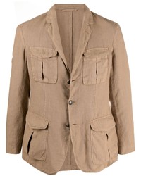 Мужской светло-коричневый льняной пиджак от Altea