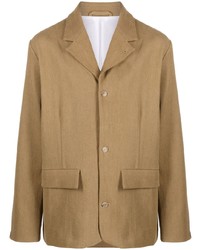 Мужской светло-коричневый льняной пиджак от Another Aspect