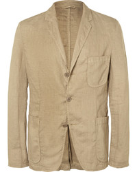 Мужской светло-коричневый льняной пиджак от Aspesi