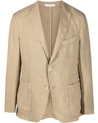 Мужской светло-коричневый льняной пиджак от Boglioli