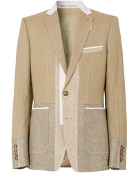 Мужской светло-коричневый льняной пиджак от Burberry