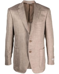 Мужской светло-коричневый льняной пиджак от Canali