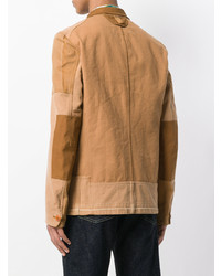 Мужской светло-коричневый льняной пиджак от Junya Watanabe MAN