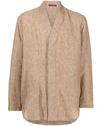 Мужской светло-коричневый льняной пиджак от Emporio Armani