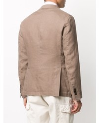 Мужской светло-коричневый льняной пиджак от Manuel Ritz