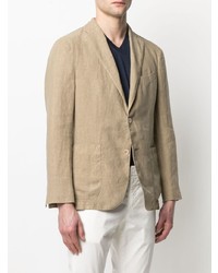 Мужской светло-коричневый льняной пиджак от Boglioli