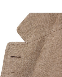 Мужской светло-коричневый льняной пиджак от Caruso