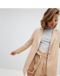 Женский светло-коричневый льняной пиджак от UNIQUE21