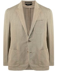 Мужской светло-коричневый льняной пиджак от Z Zegna