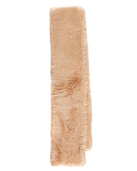 Женский светло-коричневый меховой шарф от Carven