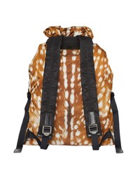 Мужской светло-коричневый нейлоновый рюкзак с принтом от Burberry