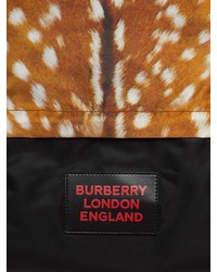 Мужской светло-коричневый нейлоновый рюкзак с принтом от Burberry