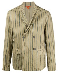 Мужской светло-коричневый пиджак в вертикальную полоску от Barena