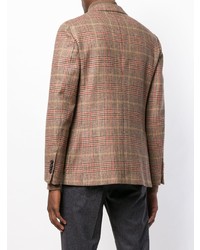 Мужской светло-коричневый пиджак в клетку от Lardini
