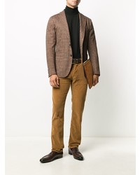 Мужской светло-коричневый пиджак в клетку от Tagliatore