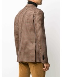 Мужской светло-коричневый пиджак в клетку от Tagliatore