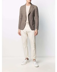 Мужской светло-коричневый пиджак в клетку от Tagliatore