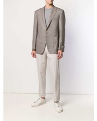 Мужской светло-коричневый пиджак в клетку от Canali