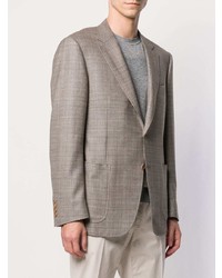 Мужской светло-коричневый пиджак в клетку от Canali
