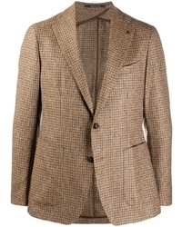 Мужской светло-коричневый пиджак в клетку от Tagliatore