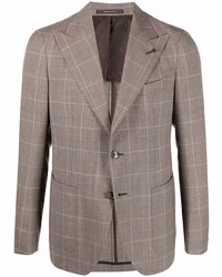 Мужской светло-коричневый пиджак в клетку от Tagliatore