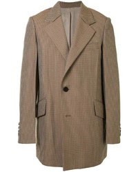 Мужской светло-коричневый пиджак в клетку от Wooyoungmi