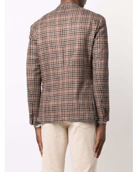 Мужской светло-коричневый пиджак в мелкую клетку от Corneliani