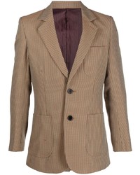 Мужской светло-коричневый пиджак в мелкую клетку от Viktor & Rolf
