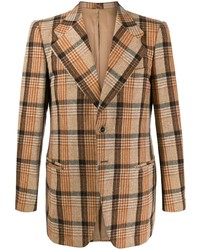 Мужской светло-коричневый пиджак в шотландскую клетку от A.N.G.E.L.O. Vintage Cult