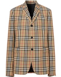 Мужской светло-коричневый пиджак в шотландскую клетку от Burberry