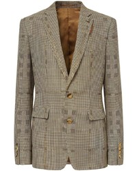 Мужской светло-коричневый пиджак в шотландскую клетку от Burberry
