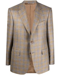 Мужской светло-коричневый пиджак в шотландскую клетку от Canali