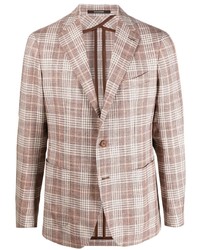 Мужской светло-коричневый пиджак в шотландскую клетку от Tagliatore