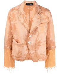 Мужской светло-коричневый пиджак с принтом тай-дай от Edward Cuming