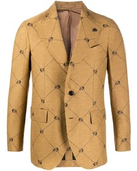 Мужской светло-коричневый пиджак с принтом от Gabriele Pasini